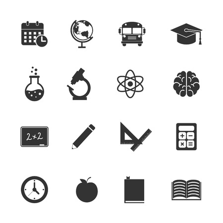 Education and school iconsのイラスト素材