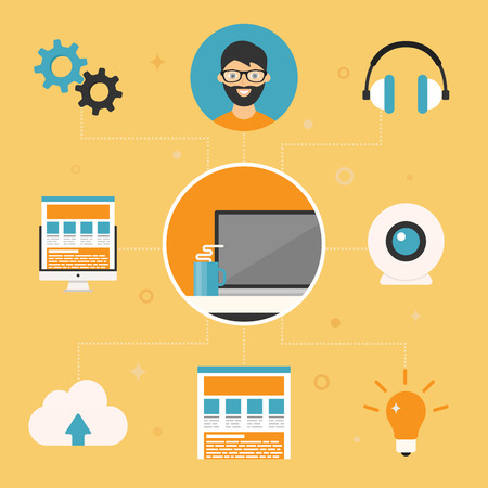 illustration for web - developmentのイラスト素材