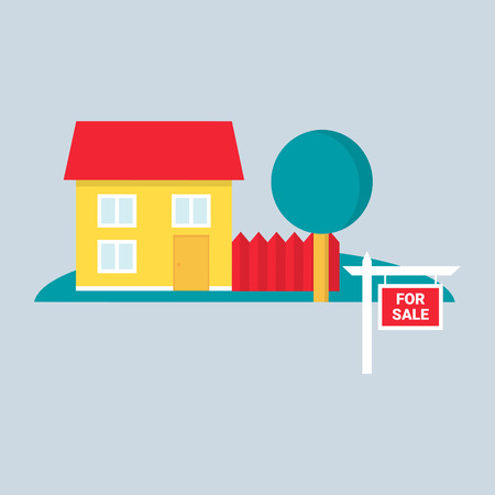 Real estate. Vector illustration, flat styleのイラスト素材