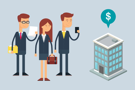 Illustration of business team.のイラスト素材