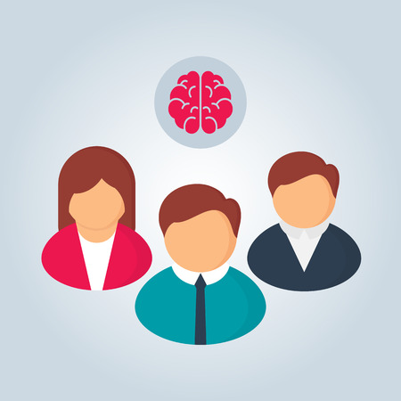 Brainstorming concept. Vector illustration, flat styleのイラスト素材
