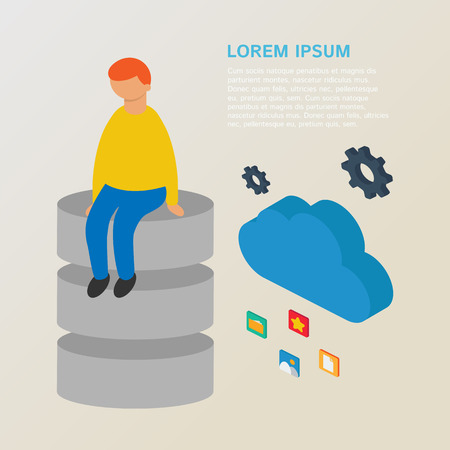 Information technology concept, vector illustrationのイラスト素材