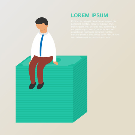 Business concept, money, vector illustrationのイラスト素材