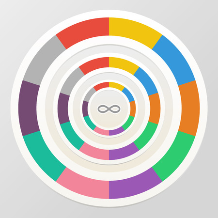 Segmented circle diagramのイラスト素材