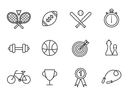 Sport line vector icons setのイラスト素材