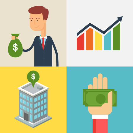 Set of vector illustrations for businessのイラスト素材