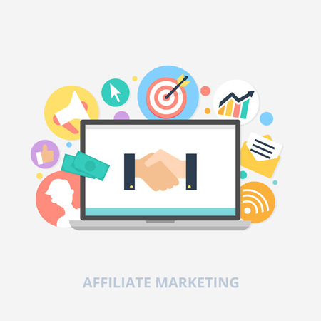 Affiliate marketing concept vector illustrationのイラスト素材