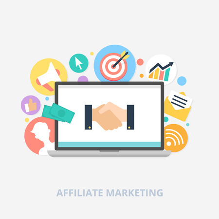 Affiliate marketing concept vector illustration