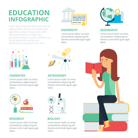 Education infographic, vector illustrationのイラスト素材