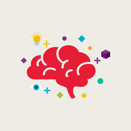 Brain training vector illustration