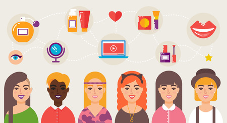 Beauty community vector illustrationのイラスト素材