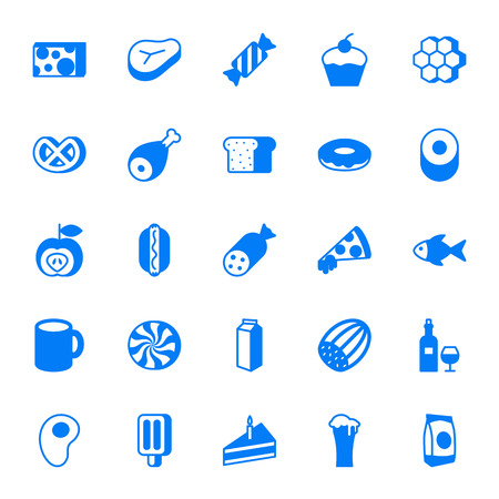 Food and drink vector icons setのイラスト素材