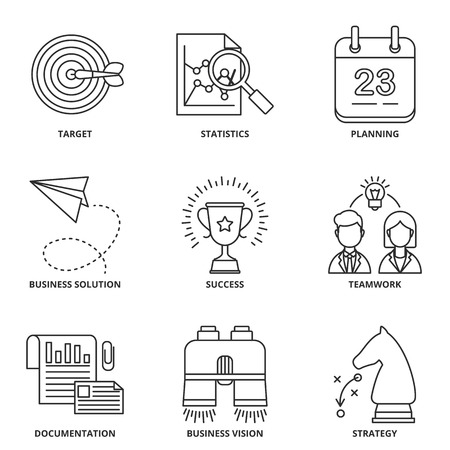 Business vector icons setのイラスト素材