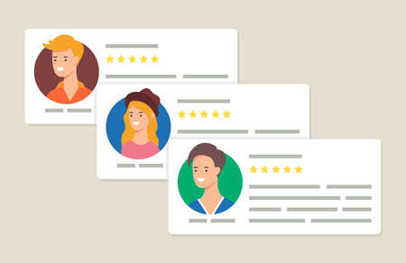 User reviews and feedback concept vector illustrationのイラスト素材