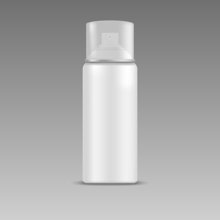 White blank spray bottle with cap. Mock up, cosmetic packageのイラスト素材