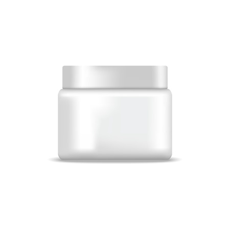 White blank jar of cream. Mock up, cosmetic packageのイラスト素材