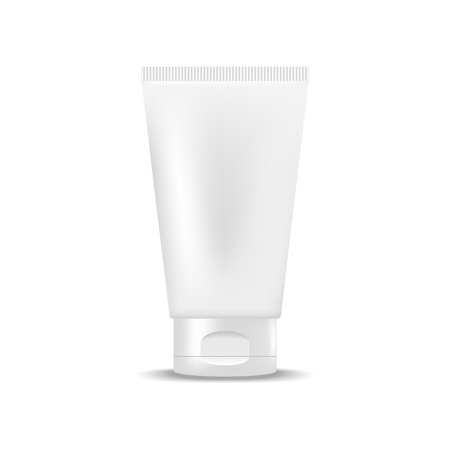 White blank tube of cream, gel. Mock up, cosmetic packageのイラスト素材