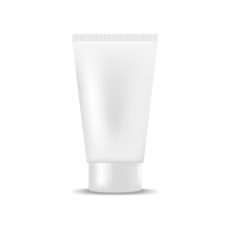 White blank tube of cream, gel. Mock up, cosmetic packageのイラスト素材