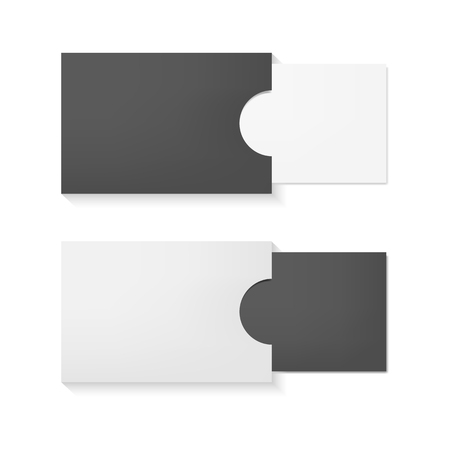 Blank realistic business cards mockup. Vector illustrationのイラスト素材
