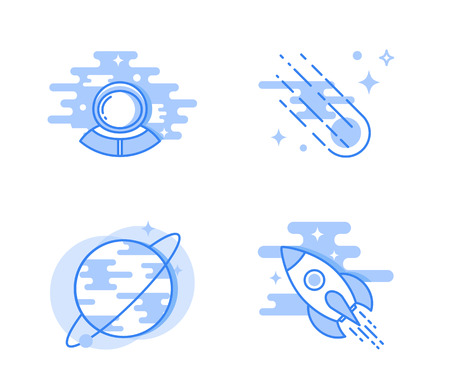 Space vector iconsのイラスト素材
