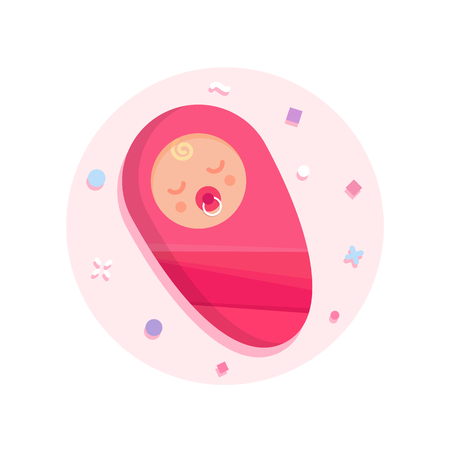 Baby girl vector iconのイラスト素材