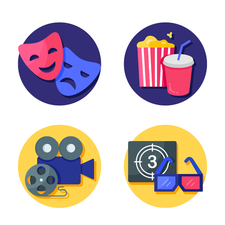 Cinema vector iconsの写真素材