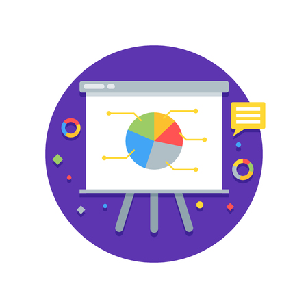 Presentation, statistics vector iconのイラスト素材
