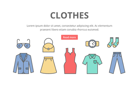 Clothes vector illustration for webのイラスト素材