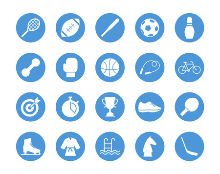 Sports circular icons setのイラスト素材