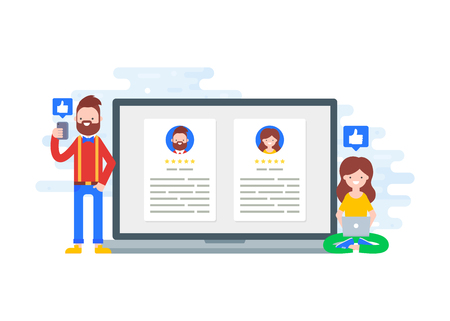 Feedback, user reviews concept vector illustrationの写真素材
