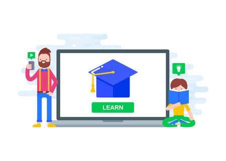 Online education concept vector illustrationの写真素材