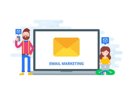 Email marketing concept vector illustrationのイラスト素材