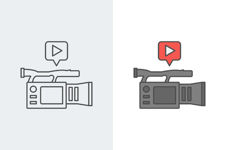 Video camera vector iconのイラスト素材