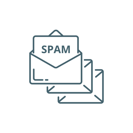 Spam vector icon on white background, vector 
illustration.のイラスト素材