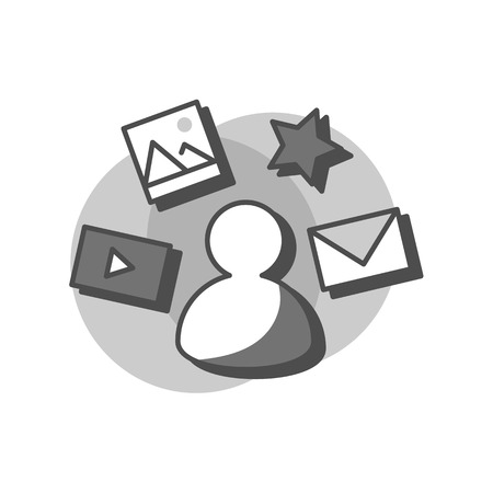 Social media vector illustrationの写真素材