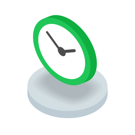 Wall clock isometric icon illustration.のイラスト素材