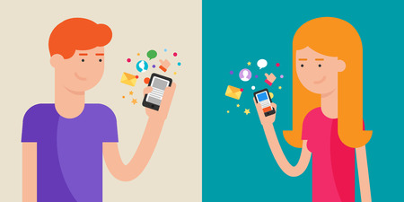 Social media network vector illustrationのイラスト素材