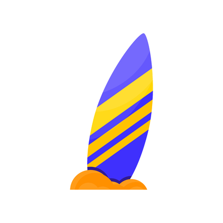 Surfboard flat iconのイラスト素材