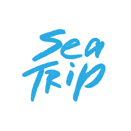 Sea trip hand lettering vectorのイラスト素材