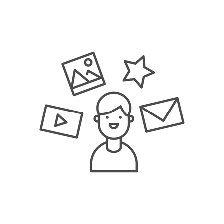 Social media vector iconのイラスト素材
