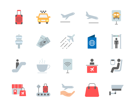 Airport vector icons setのイラスト素材