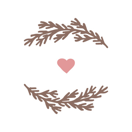 Logo with branches, vector illustrationの写真素材