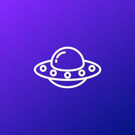UFO icon, vector illustrationのイラスト素材