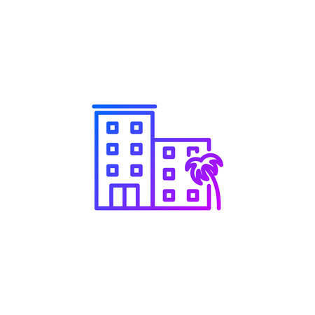 Hotel icon, vector illustrationのイラスト素材