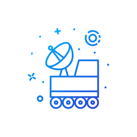 Lunar rover icon outline style, vector illustrationの写真素材