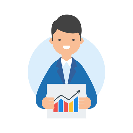 Successful businessman icon, vector illustrationの写真素材