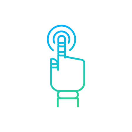 Robot hand icon, vector illustrationの写真素材