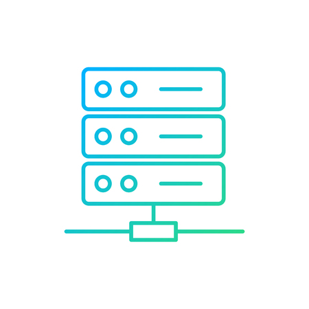 Server icon outline style, vector illustrationの写真素材