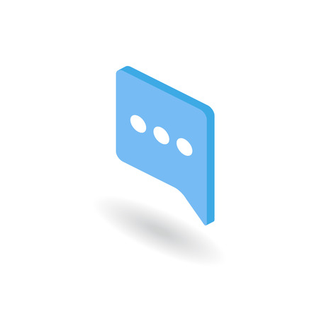 Dialogue, speech bubble isometric vector iconのイラスト素材