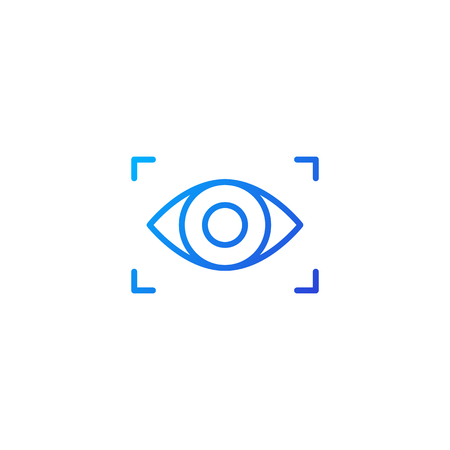 Eye scan icon, vector illustrationのイラスト素材